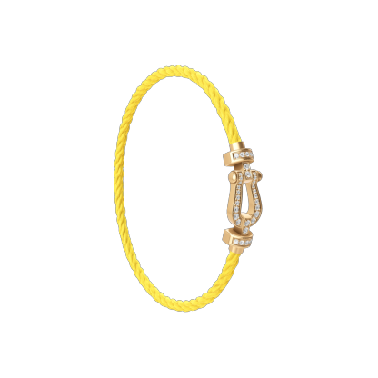 FORCE 10 BRACELET 18K YELLOW GOLD AND DIAMONDS MEDIUM MODEL