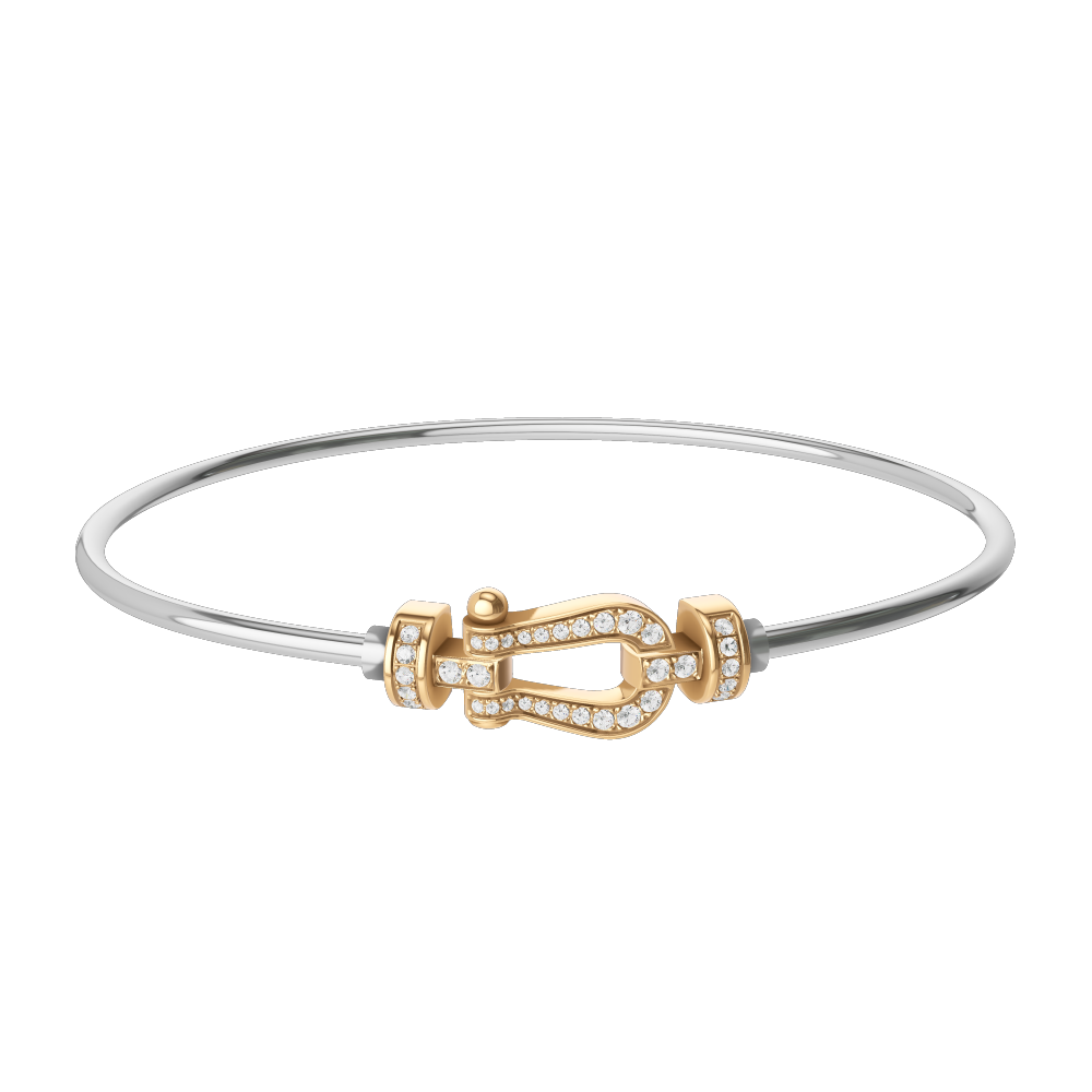 FORCE 10 BRACELET 18K YELLOW GOLD AND DIAMONDS MEDIUM MODEL