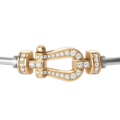 FORCE 10 BRACELET 18K YELLOW GOLD AND DIAMONDS MEDIUM MODEL