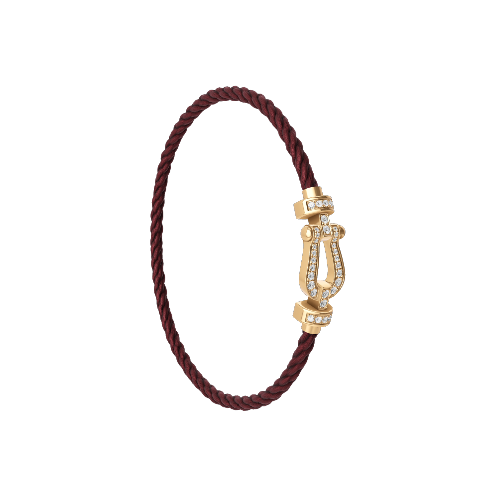 FORCE 10 BRACELET 18K YELLOW GOLD AND DIAMONDS MEDIUM MODEL