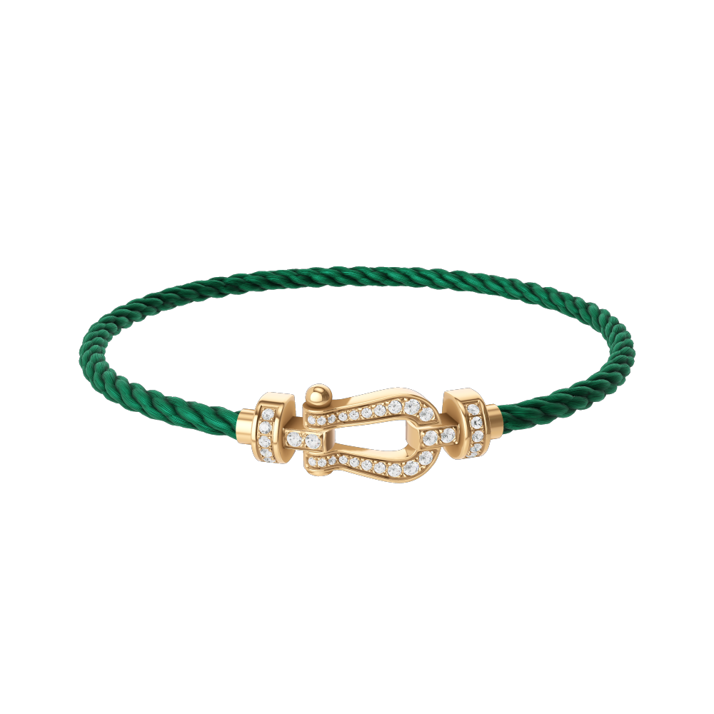FORCE 10 BRACELET 18K YELLOW GOLD AND DIAMONDS MEDIUM MODEL