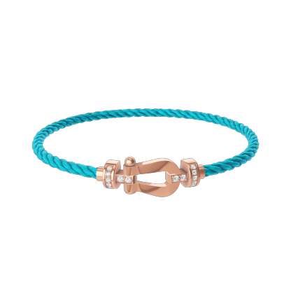 FORCE 10 BRACELET 18K PINK GOLD AND DIAMONDS MEDIUM MODEL