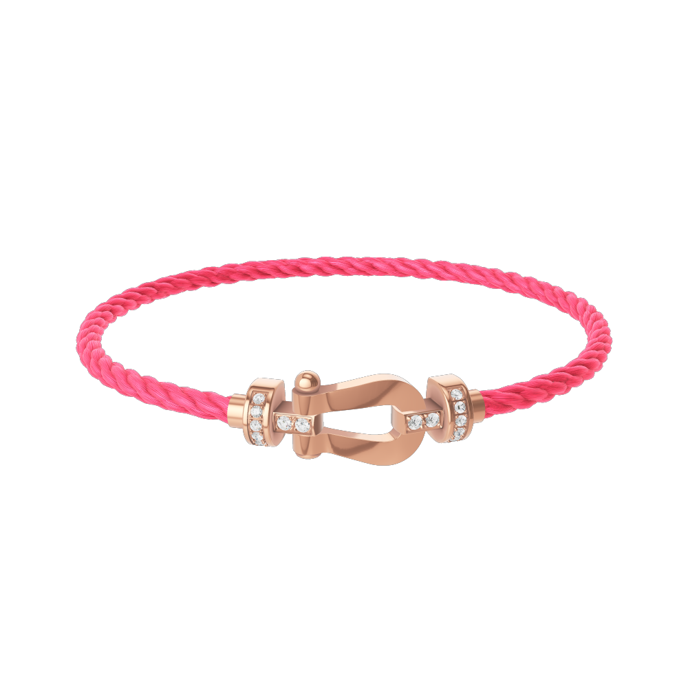 FORCE 10 BRACELET 18K PINK GOLD AND DIAMONDS MEDIUM MODEL