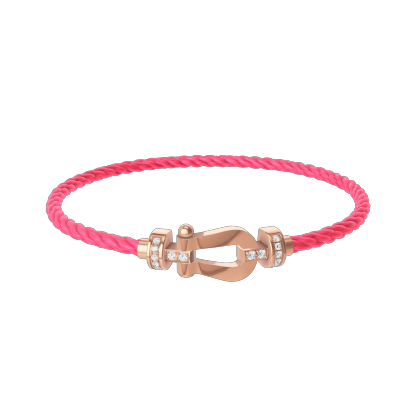 FORCE 10 BRACELET 18K PINK GOLD AND DIAMONDS MEDIUM MODEL