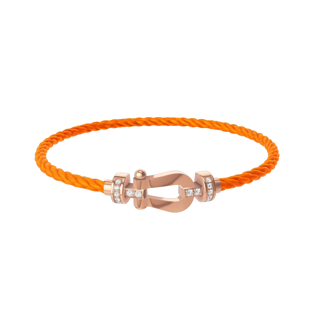 FORCE 10 BRACELET 18K PINK GOLD AND DIAMONDS MEDIUM MODEL