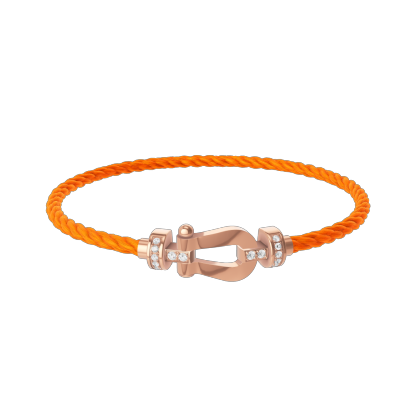 FORCE 10 BRACELET 18K PINK GOLD AND DIAMONDS MEDIUM MODEL
