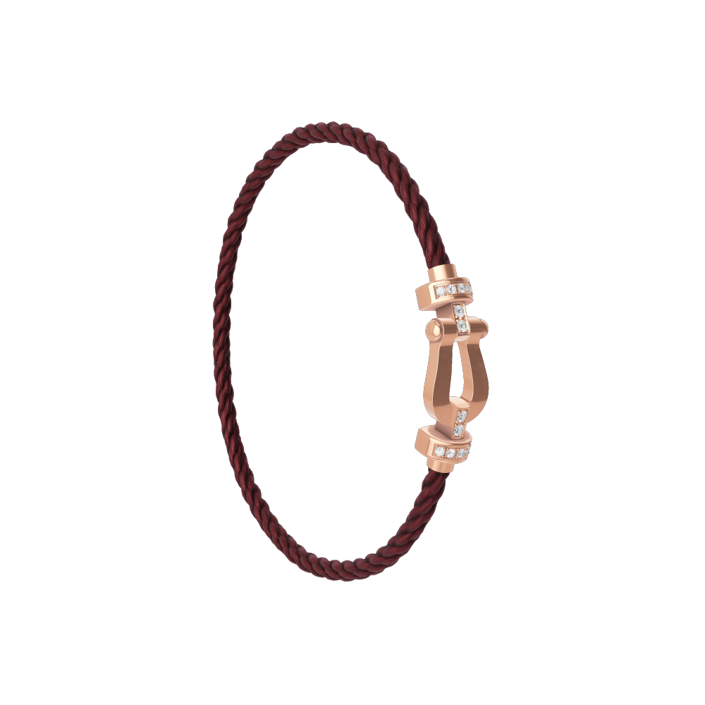 FORCE 10 BRACELET 18K PINK GOLD AND DIAMONDS MEDIUM MODEL