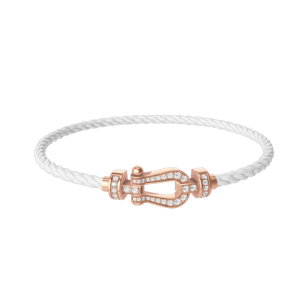FORCE 10 BRACELET 18K PINK GOLD AND DIAMONDS MEDIUM MODEL
