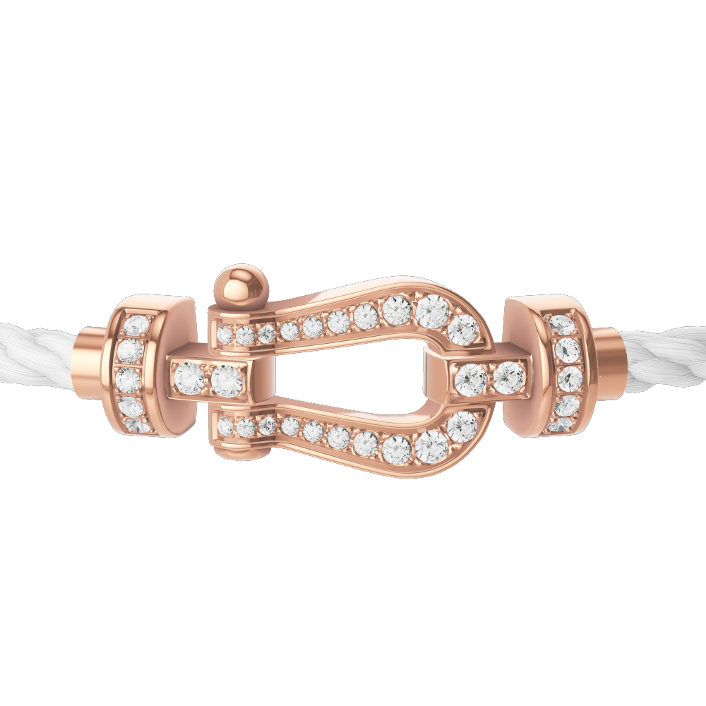 FORCE 10 BRACELET 18K PINK GOLD AND DIAMONDS MEDIUM MODEL