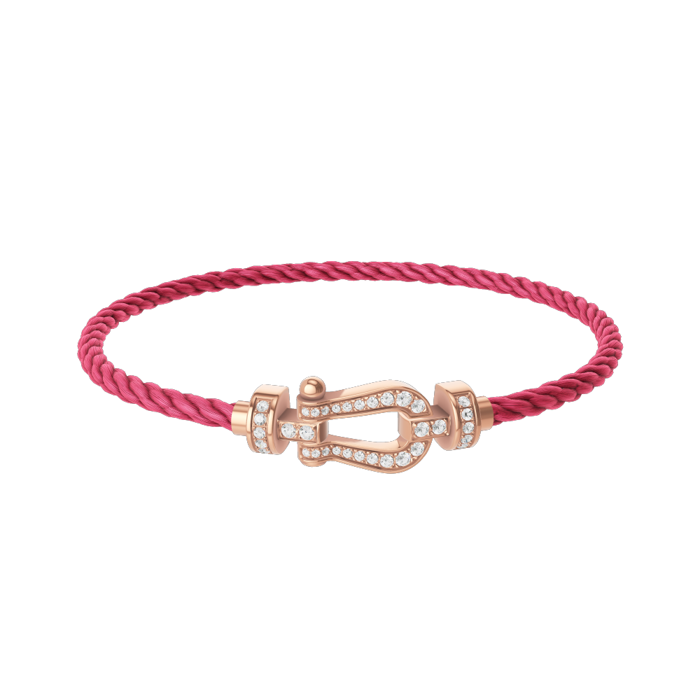 FORCE 10 BRACELET 18K PINK GOLD AND DIAMONDS MEDIUM MODEL