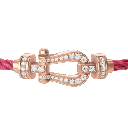 FORCE 10 BRACELET 18K PINK GOLD AND DIAMONDS MEDIUM MODEL