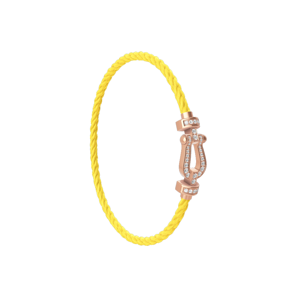 FORCE 10 BRACELET 18K PINK GOLD AND DIAMONDS MEDIUM MODEL