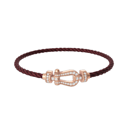 FORCE 10 BRACELET 18K PINK GOLD AND DIAMONDS MEDIUM MODEL