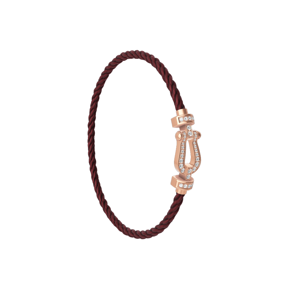 FORCE 10 BRACELET 18K PINK GOLD AND DIAMONDS MEDIUM MODEL