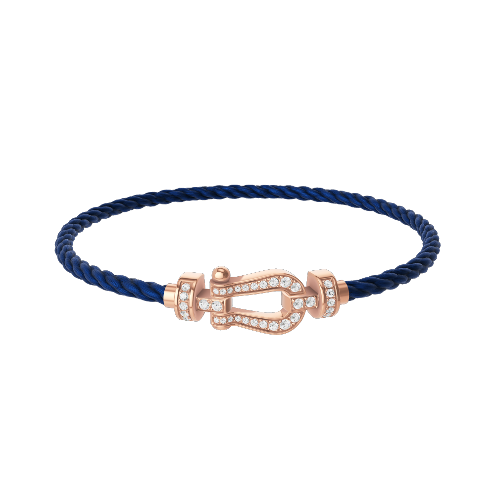 FORCE 10 BRACELET 18K PINK GOLD AND DIAMONDS MEDIUM MODEL