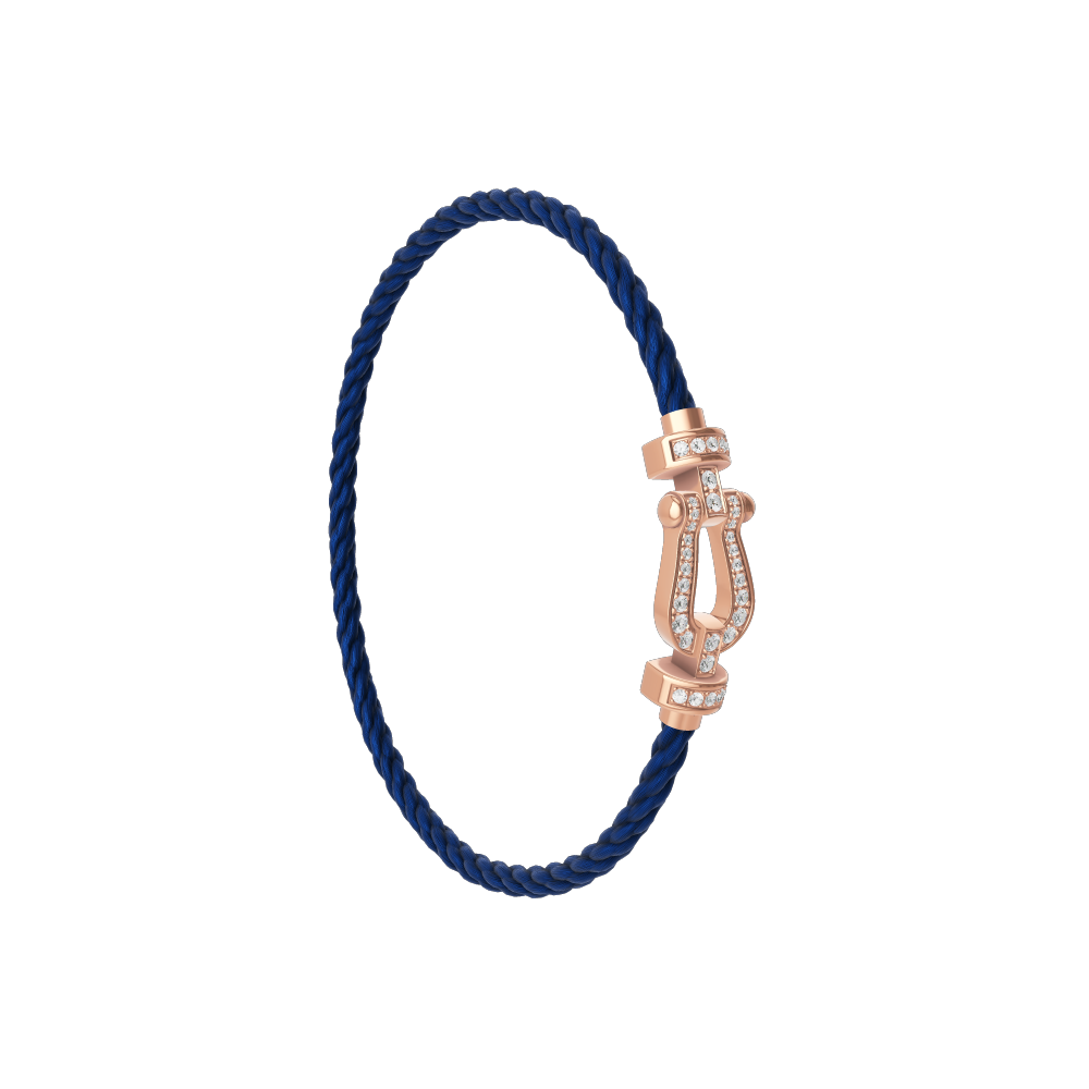 FORCE 10 BRACELET 18K PINK GOLD AND DIAMONDS MEDIUM MODEL