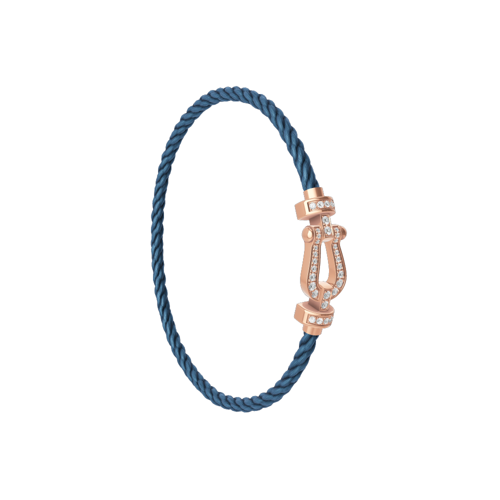 FORCE 10 BRACELET 18K PINK GOLD AND DIAMONDS MEDIUM MODEL