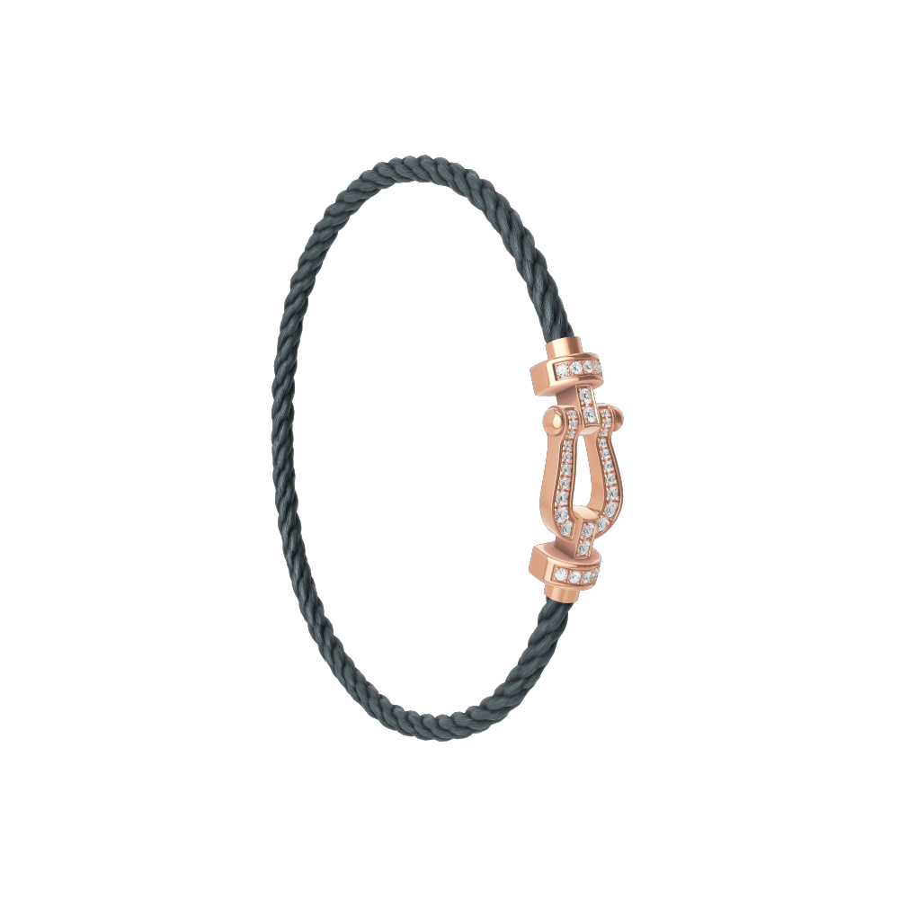 FORCE 10 BRACELET 18K PINK GOLD AND DIAMONDS MEDIUM MODEL