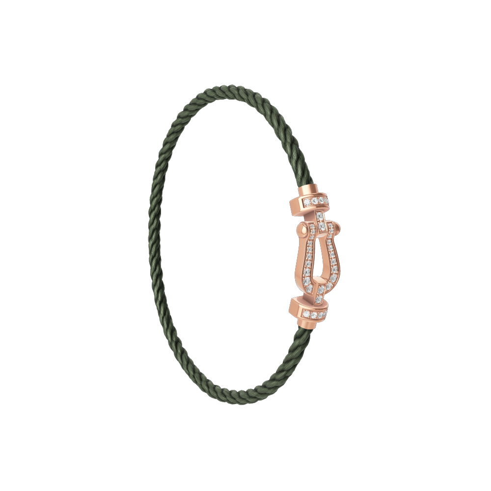 FORCE 10 BRACELET 18K PINK GOLD AND DIAMONDS MEDIUM MODEL