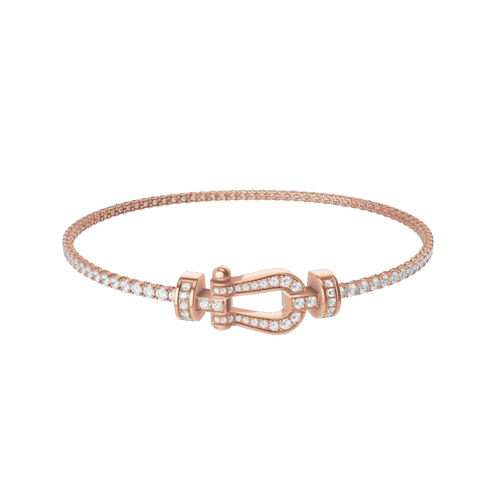 FORCE 10 BRACELET 18K PINK GOLD AND DIAMONDS MEDIUM MODEL