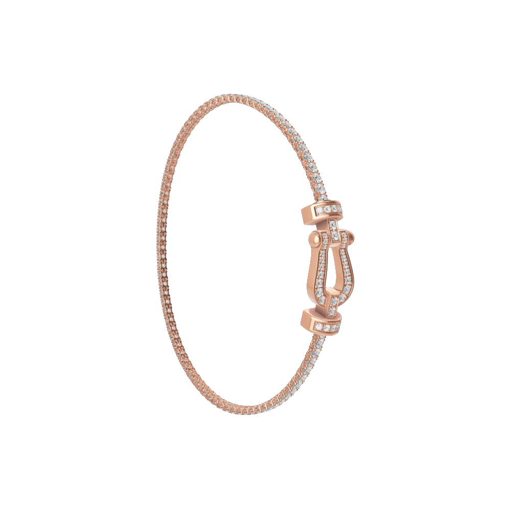 FORCE 10 BRACELET 18K PINK GOLD AND DIAMONDS MEDIUM MODEL