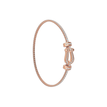 FORCE 10 BRACELET 18K PINK GOLD AND DIAMONDS MEDIUM MODEL