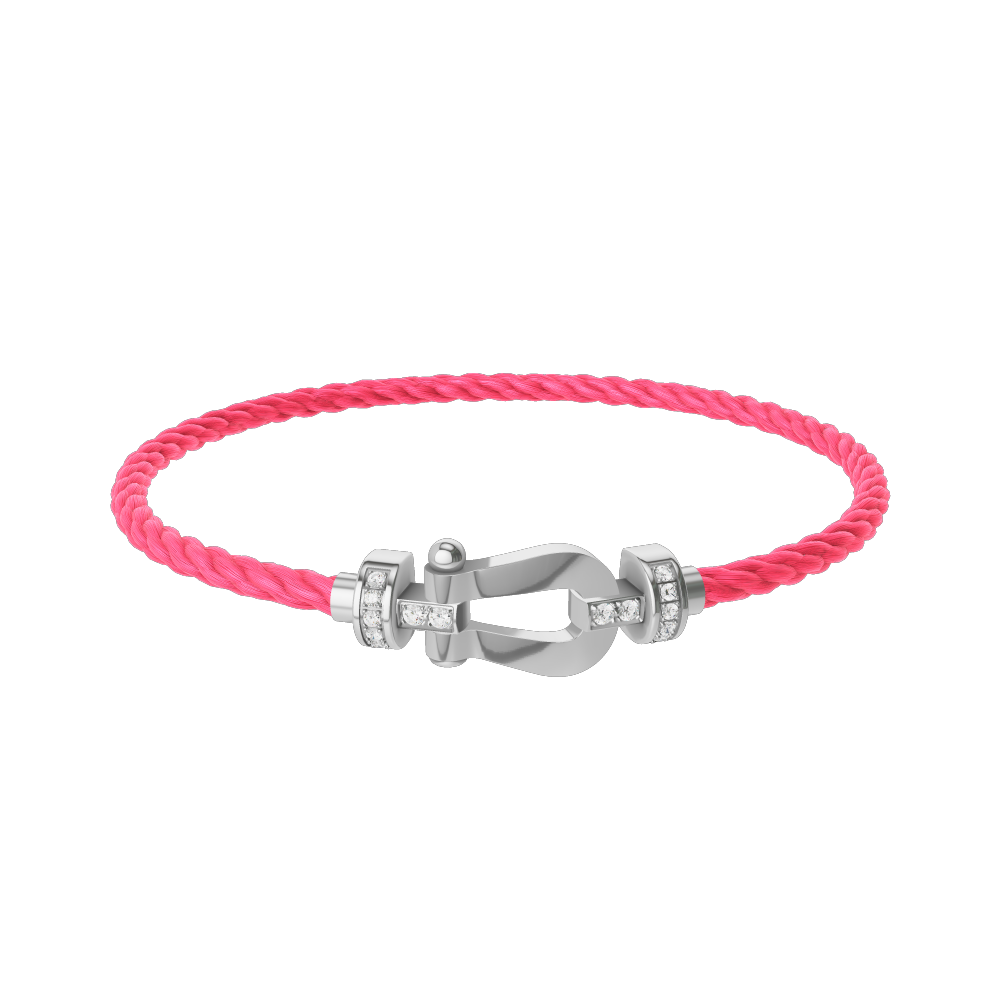 FORCE 10 BRACELET 18K WHITE GOLD AND DIAMONDS MEDIUM MODEL