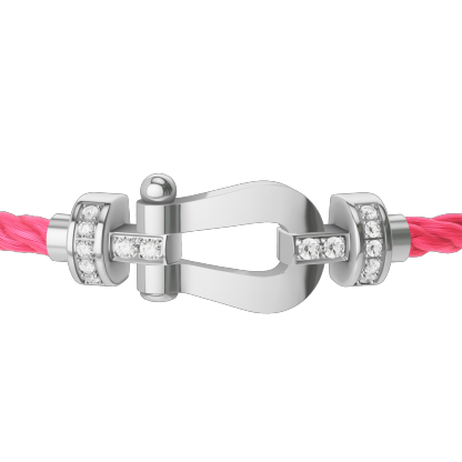 FORCE 10 BRACELET 18K WHITE GOLD AND DIAMONDS MEDIUM MODEL