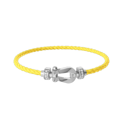 FORCE 10 BRACELET 18K WHITE GOLD AND DIAMONDS MEDIUM MODEL