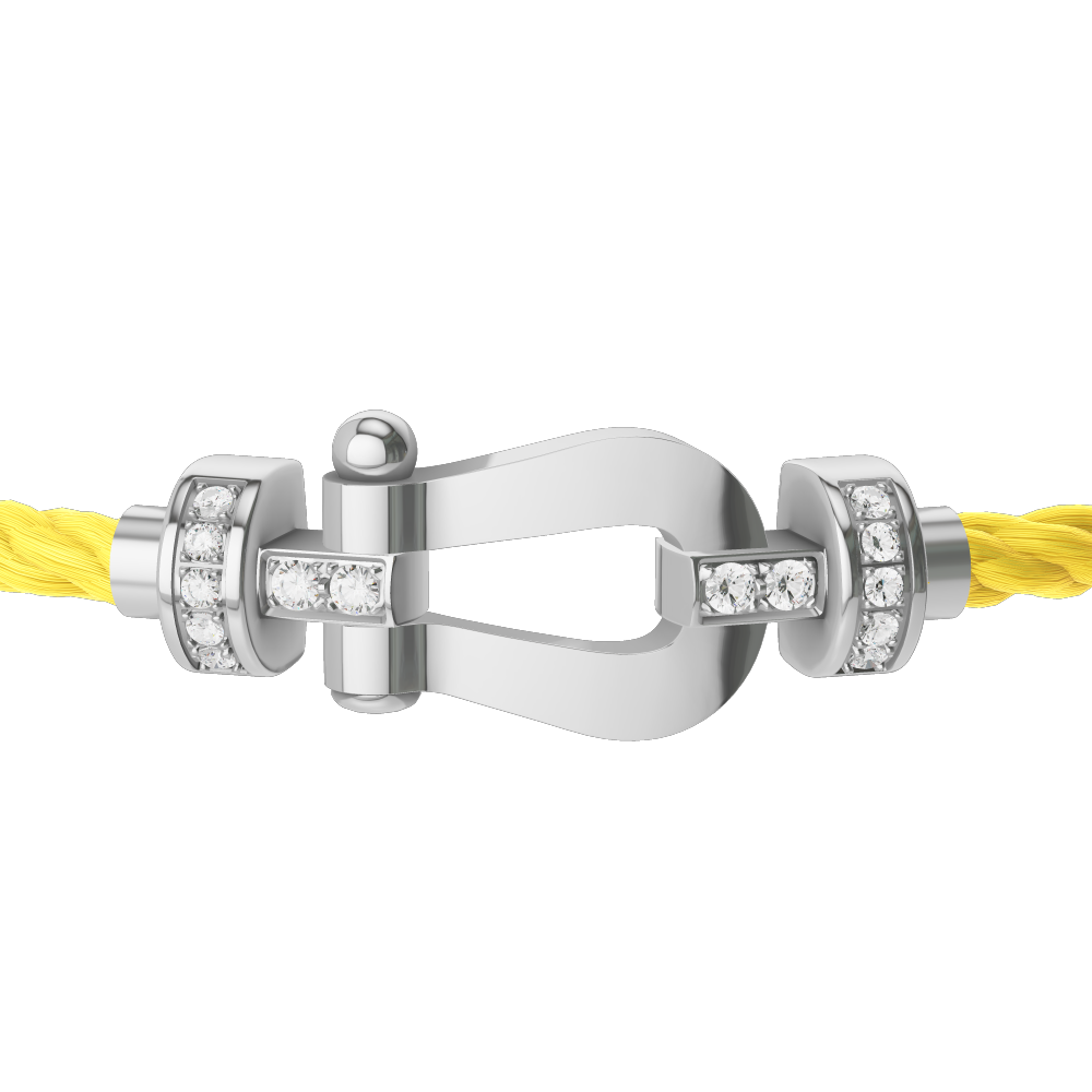 FORCE 10 BRACELET 18K WHITE GOLD AND DIAMONDS MEDIUM MODEL