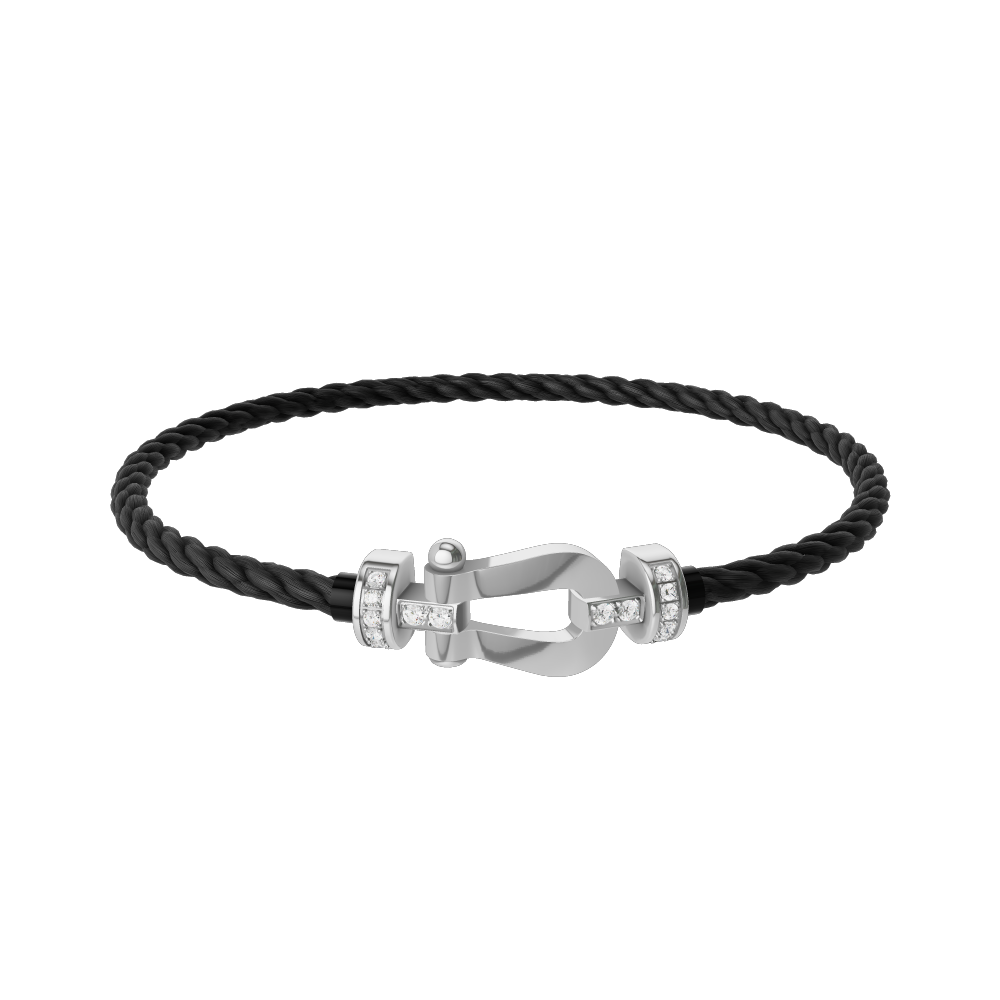 FORCE 10 BRACELET 18K WHITE GOLD AND DIAMONDS MEDIUM MODEL