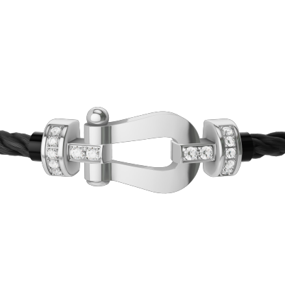 FORCE 10 BRACELET 18K WHITE GOLD AND DIAMONDS MEDIUM MODEL
