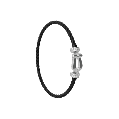 FORCE 10 BRACELET 18K WHITE GOLD AND DIAMONDS MEDIUM MODEL