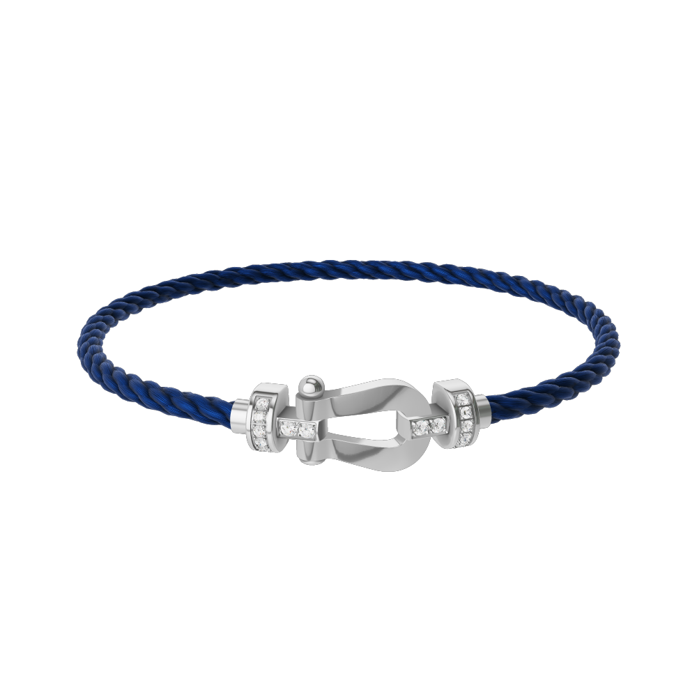 FORCE 10 BRACELET 18K WHITE GOLD AND DIAMONDS MEDIUM MODEL