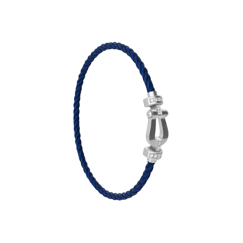 FORCE 10 BRACELET 18K WHITE GOLD AND DIAMONDS MEDIUM MODEL