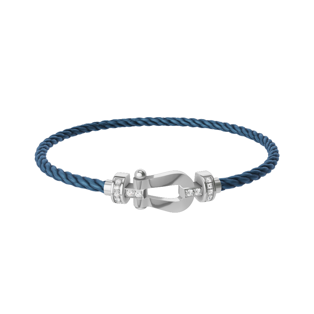 FORCE 10 BRACELET 18K WHITE GOLD AND DIAMONDS MEDIUM MODEL