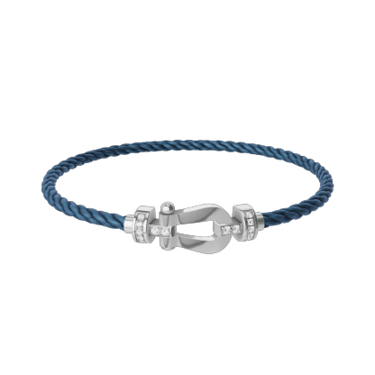 FORCE 10 BRACELET 18K WHITE GOLD AND DIAMONDS MEDIUM MODEL