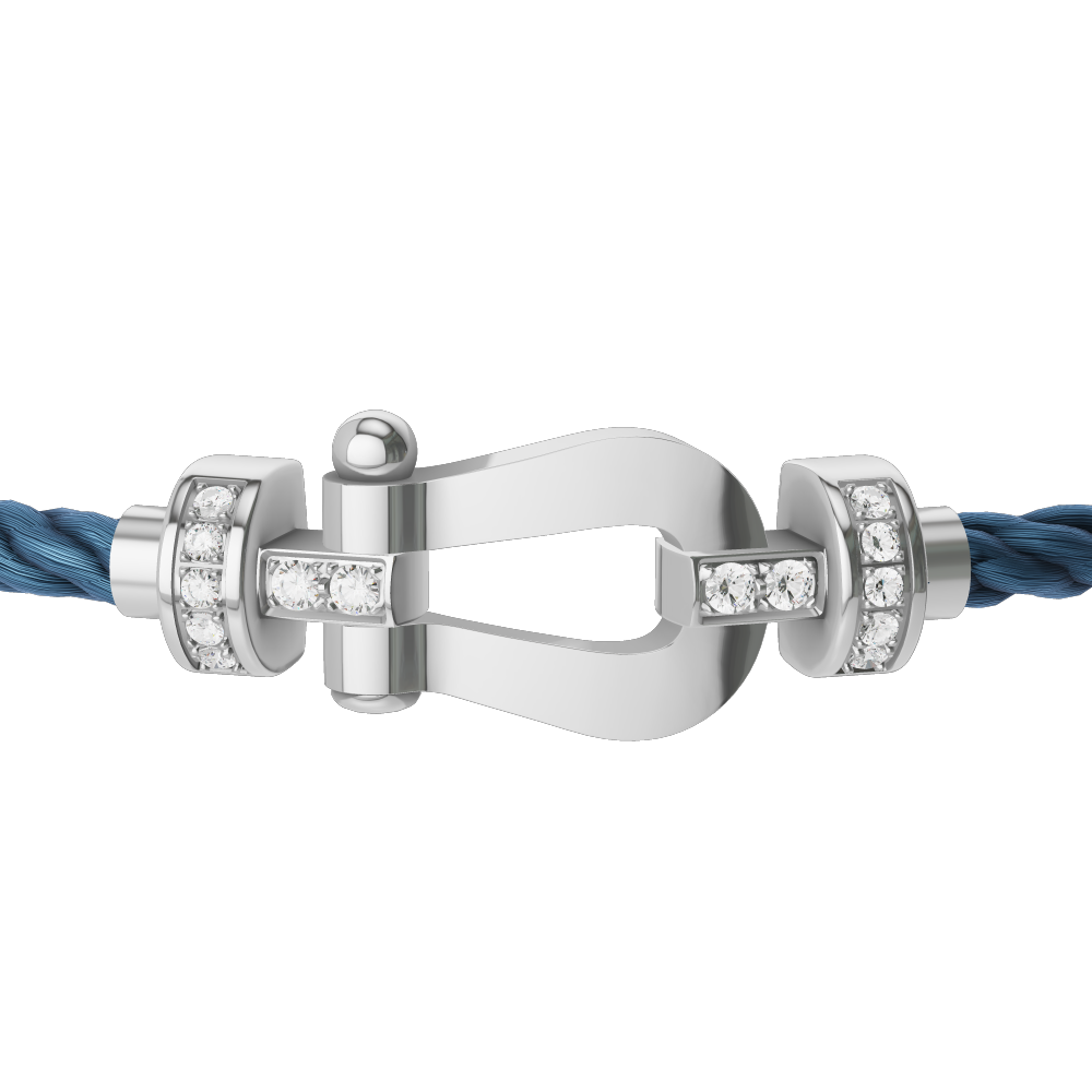 FORCE 10 BRACELET 18K WHITE GOLD AND DIAMONDS MEDIUM MODEL