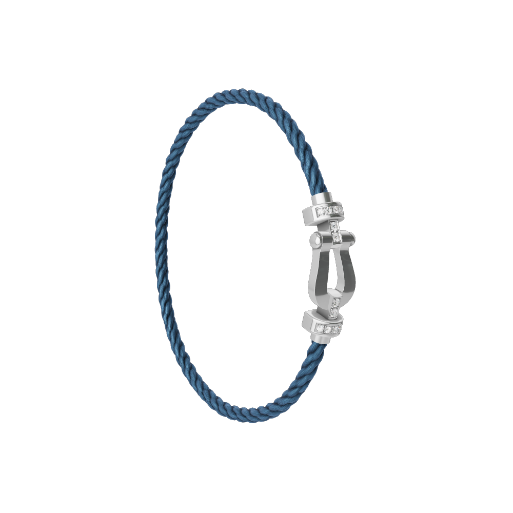 FORCE 10 BRACELET 18K WHITE GOLD AND DIAMONDS MEDIUM MODEL