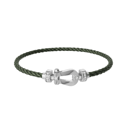 FORCE 10 BRACELET 18K WHITE GOLD AND DIAMONDS MEDIUM MODEL