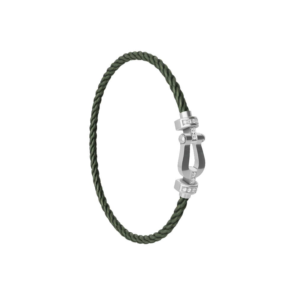 FORCE 10 BRACELET 18K WHITE GOLD AND DIAMONDS MEDIUM MODEL