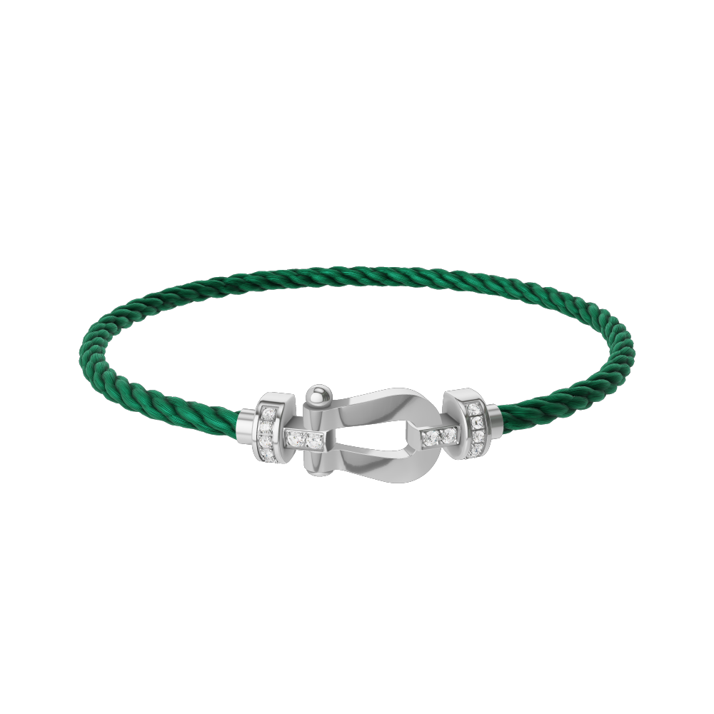 FORCE 10 BRACELET 18K WHITE GOLD AND DIAMONDS MEDIUM MODEL