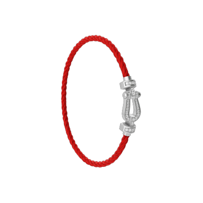 FORCE 10 BRACELET 18K WHITE GOLD AND DIAMONDS MEDIUM MODEL