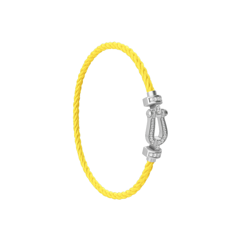 FORCE 10 BRACELET 18K WHITE GOLD AND DIAMONDS MEDIUM MODEL