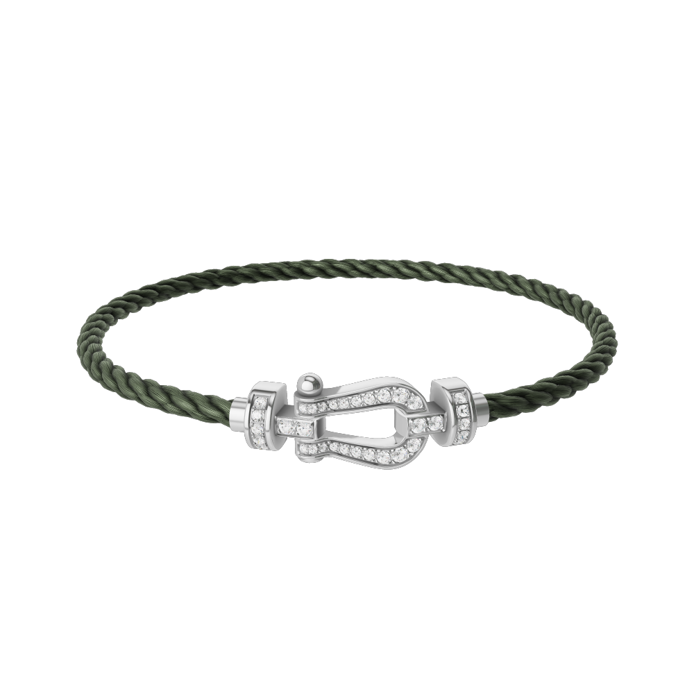 FORCE 10 BRACELET 18K WHITE GOLD AND DIAMONDS MEDIUM MODEL