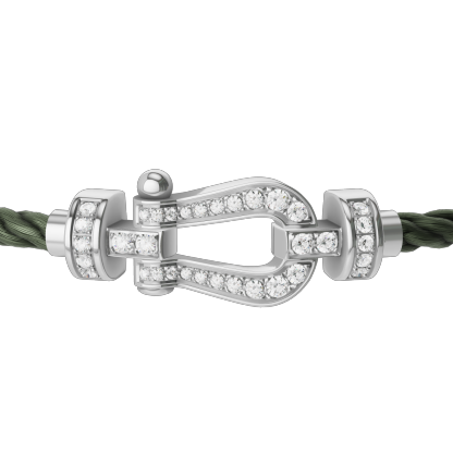 FORCE 10 BRACELET 18K WHITE GOLD AND DIAMONDS MEDIUM MODEL