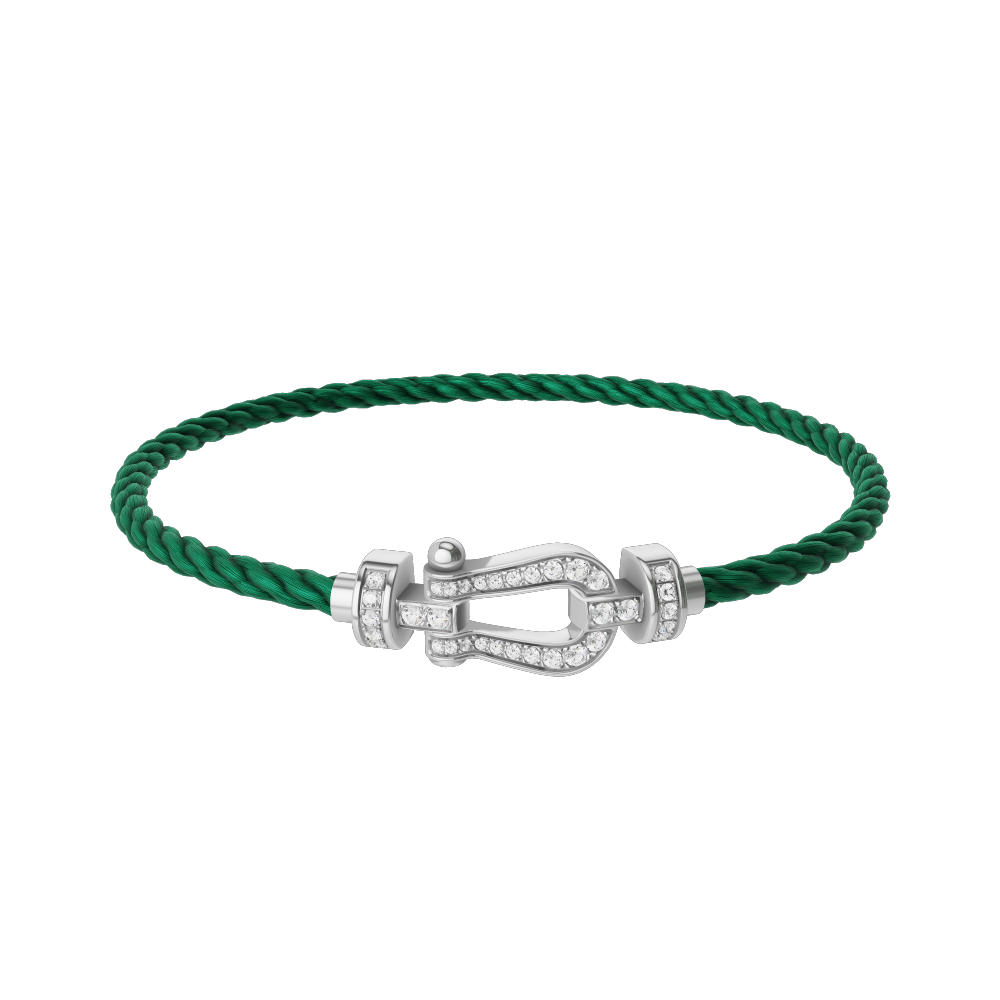 FORCE 10 BRACELET 18K WHITE GOLD AND DIAMONDS MEDIUM MODEL