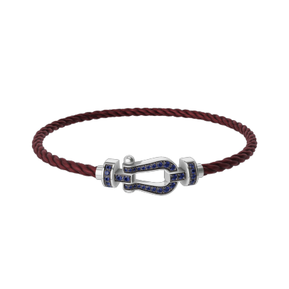 FORCE 10 BRACELET 18K WHITE GOLD AND BLUE SAPPHIRES MEDIUM MODEL
