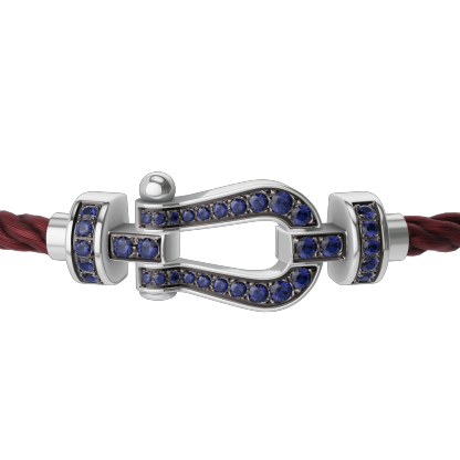FORCE 10 BRACELET 18K WHITE GOLD AND BLUE SAPPHIRES MEDIUM MODEL