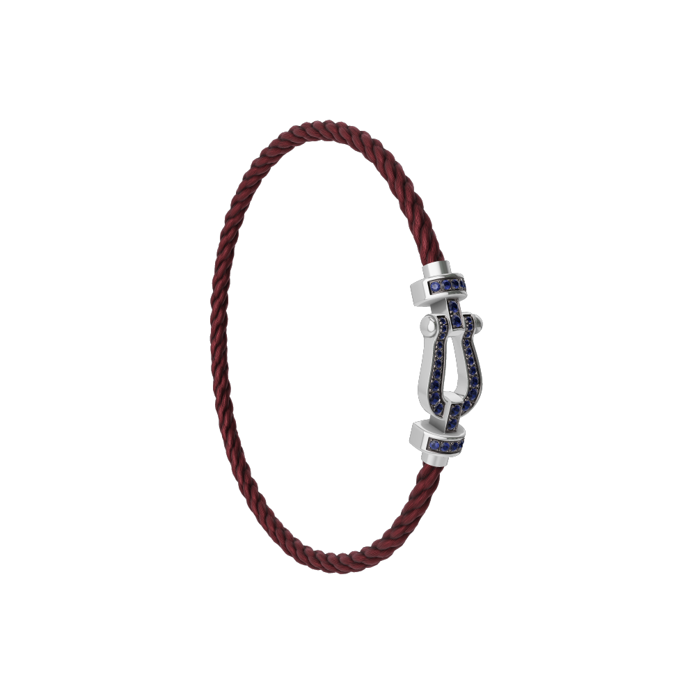 FORCE 10 BRACELET 18K WHITE GOLD AND BLUE SAPPHIRES MEDIUM MODEL